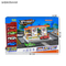 City Scene Simulation Gas and Car Wash Station Model Custom Made Plastic Toy with 4 Pieces Alloy Model Car Game Toy for Boys
