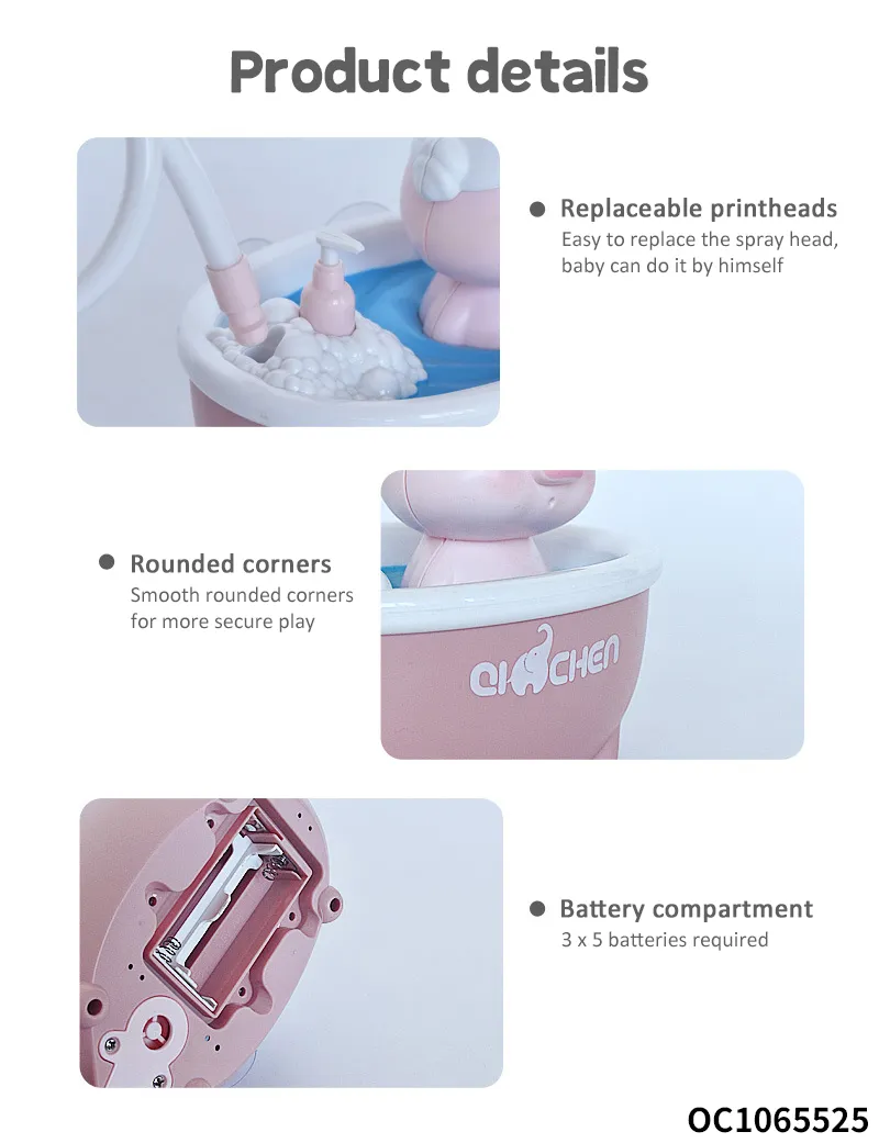 Wholesale Children Summer Gift Electronic Floating Shower Head Shower Sprinkler Baby Bath Water Play Game Toy