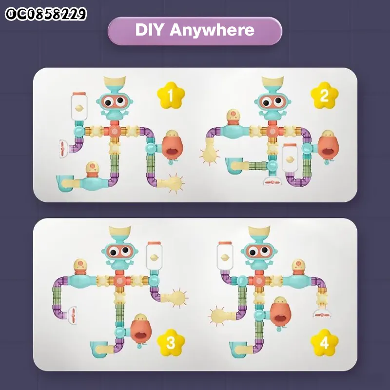 Wholesale Shower Children Water Game Bathroom Baby Bath Shower Wall Plastic Bathtub Toy