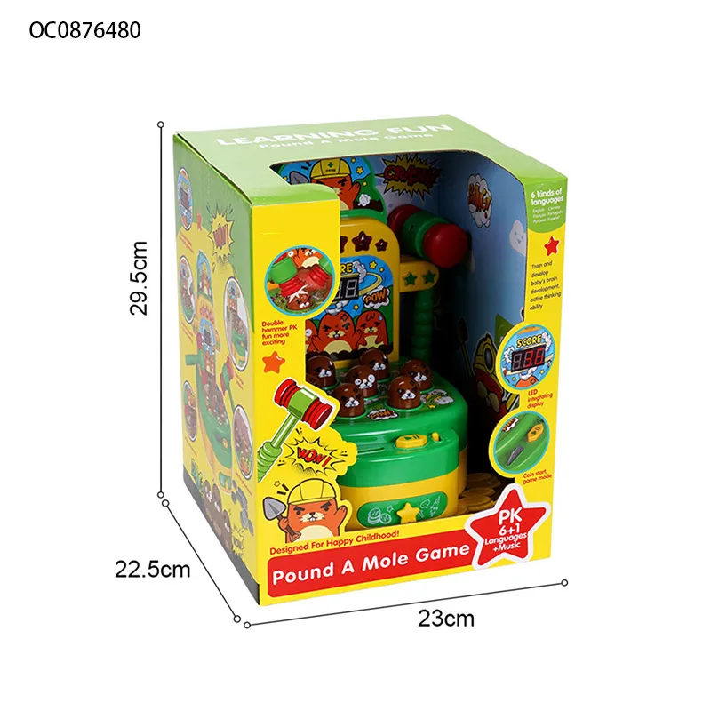 Wholesale Plastic Interactive Toys Electronic Family Classic Board Whack a Mole Game
