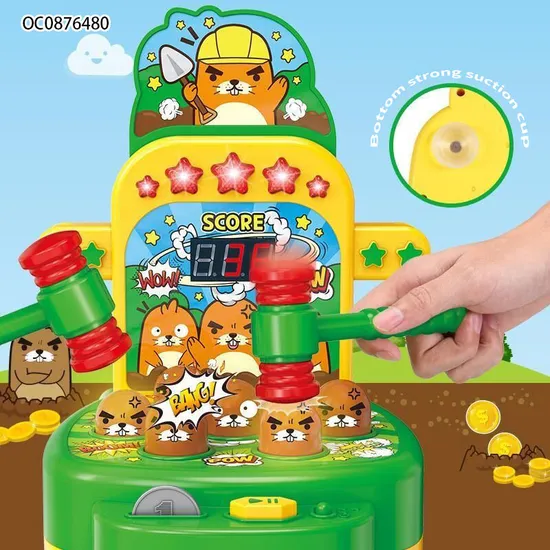 Wholesale Plastic Interactive Toys Electronic Family Classic Board Whack a Mole Game