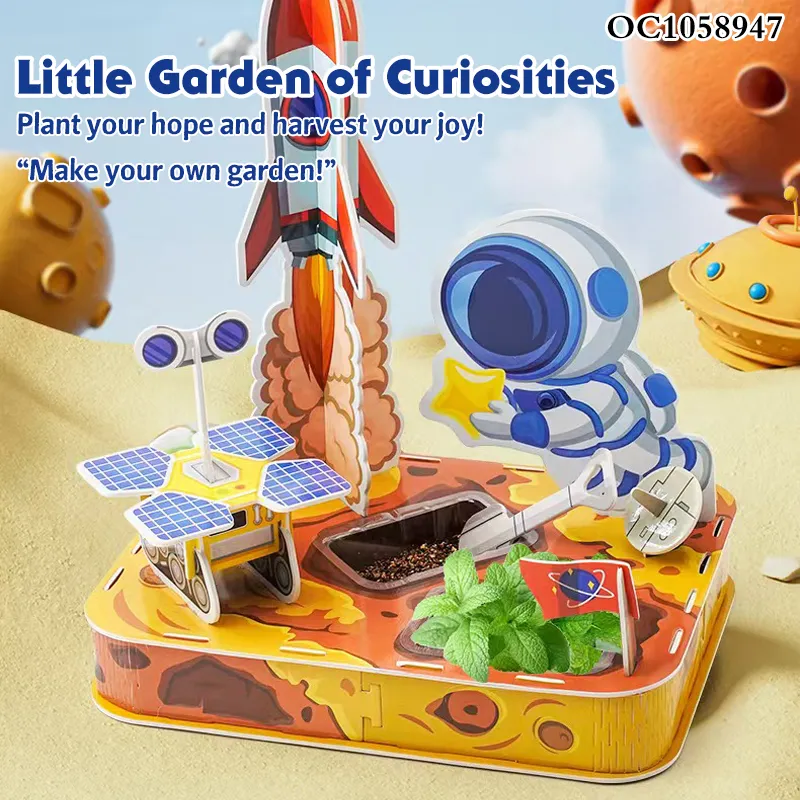 Custom Printing Educational Cardboard Jigsaw Puzzle Manufacturers Game Montessori Cubes Space 3D Puzzle Toy for Sale with Astronaut