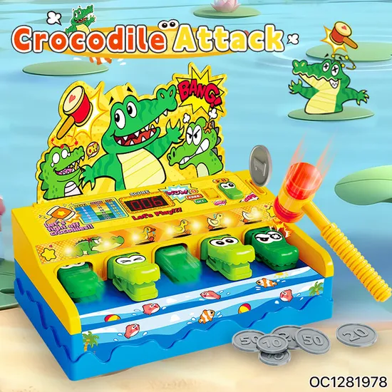 Wholesale Children Montessori Interactive Kid Electric Game Whack a Mole Board Game Hammer Toy with Light