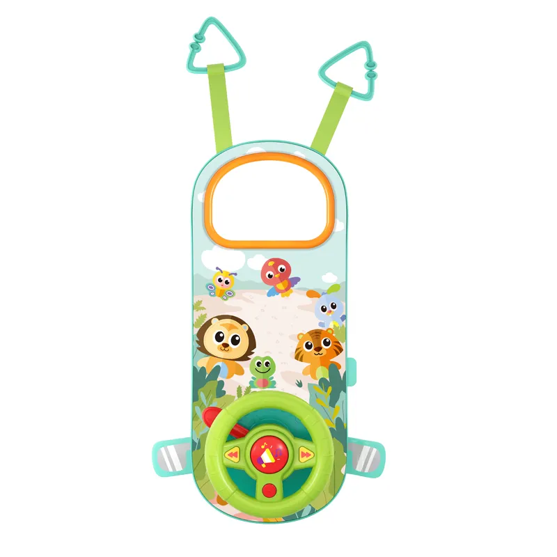 Interactive Montessori Baby Kids Plastic Electrical Children Educational Steering Wheel Toy