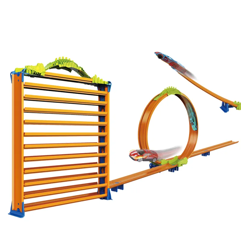 360 Degree Rotation Kid Toys Hot Selling Ejection Slot Car Race Track Toys with Alloy Cars