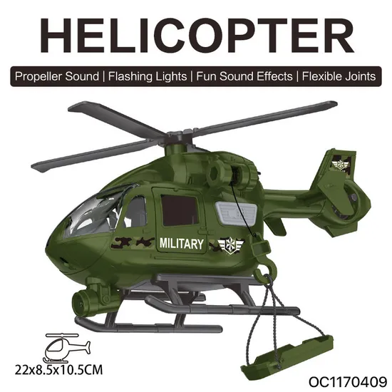 Mini Wholesale Role Play Mini Fighter Plane 1: 20 Scale Model Helicopter for Kids with Light and Sound