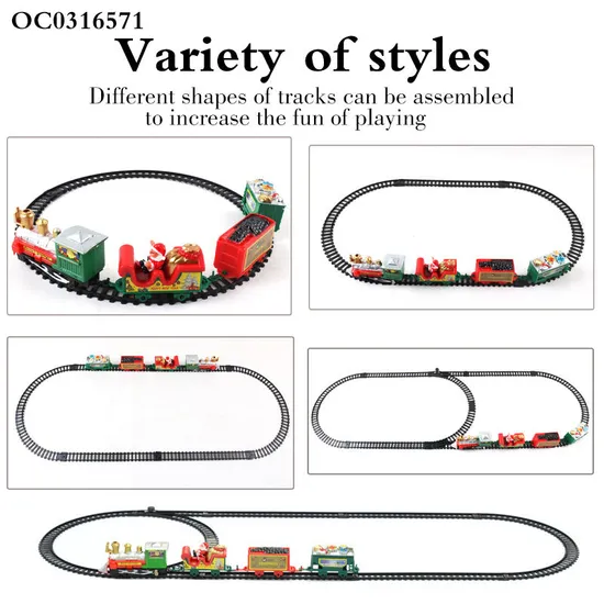 Wholesales Hot Selling Tracking Train Set Electric Toy with Light Music Christmas Gifts New Year Kids Hot Toys for Children