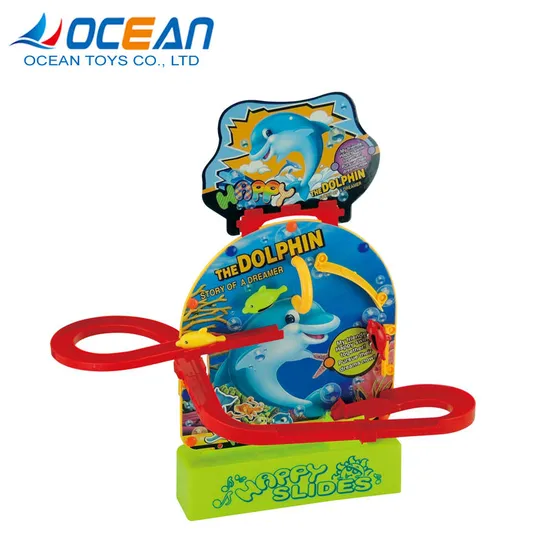 Happy Kid Battery Operated Sliding Rail Lovely Plastic Dolphin Magnetic Toys with Music
