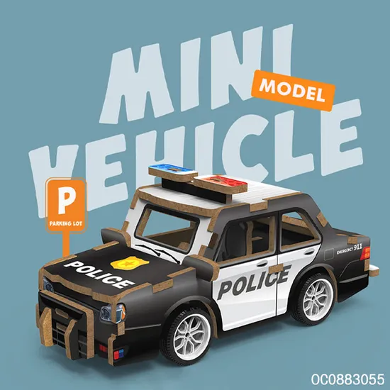 Children Educational 3D Wooden Jigsaw Puzzle Small Car Toys for Kids