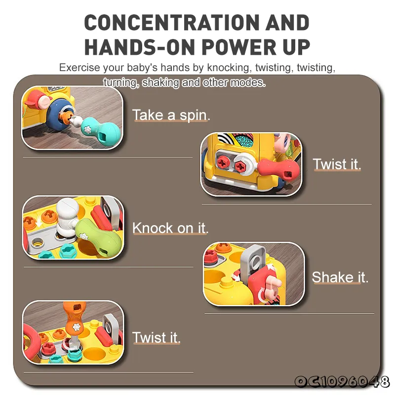 Electronic Children Educational Baby Sensory Steering Wheel Montessori Kids Puzzle Education Toys