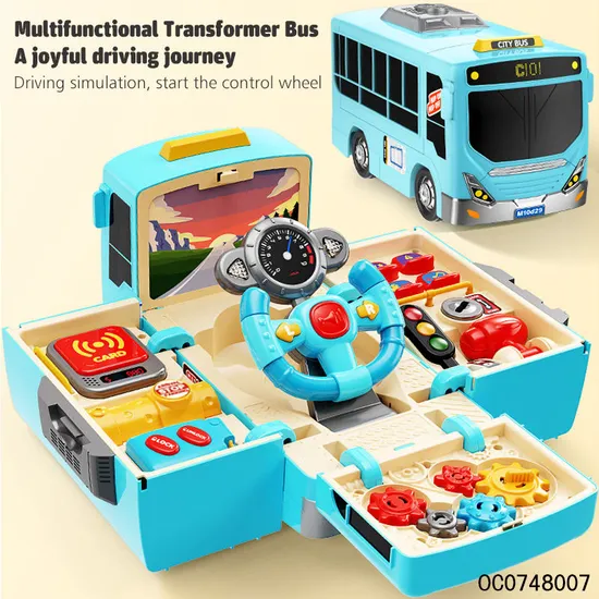 Interesting Interactive Montessori Baby Cartoon Kids Children Educational Steering Wheel Toy