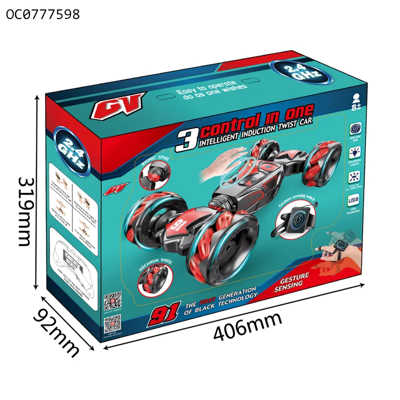 Electric Hand Sensing Twist RC 360 Rolling Stunt Drift Wholesale Radio Remote Control Car
