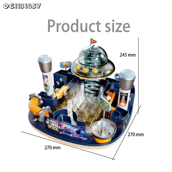 Spaceship Theme Handheld Ball Maze Indoor Party Games Toys and Interactive Table Board Game Manufacturer for Multiplayers