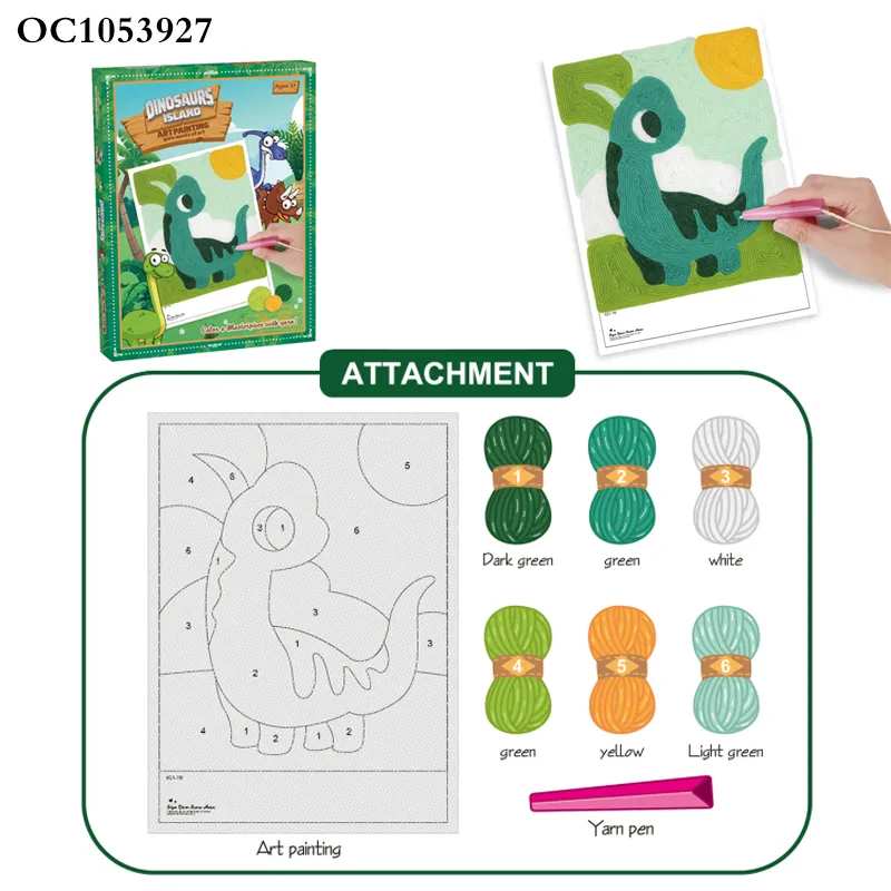 Woolen Handmade Educational Toys Painting 3D Ctrafts Arts DIY Pattern Kids Arts and Craft Trend 2024