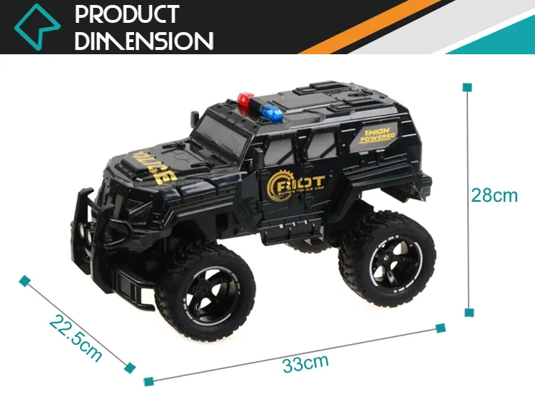 Wholesale Toy Police 1: 14 Scale Remote Control Electric RC Military Trucks Cars for Kids