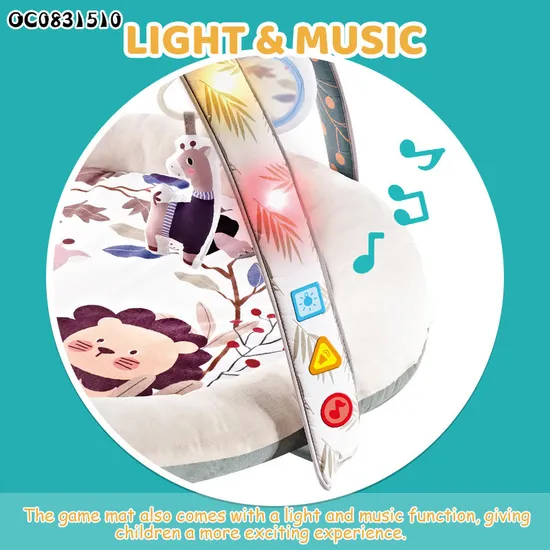 Hot Selling Baby Flooring Training Mat Newborn Baby Music Creative Activity Play Mat with Light Music