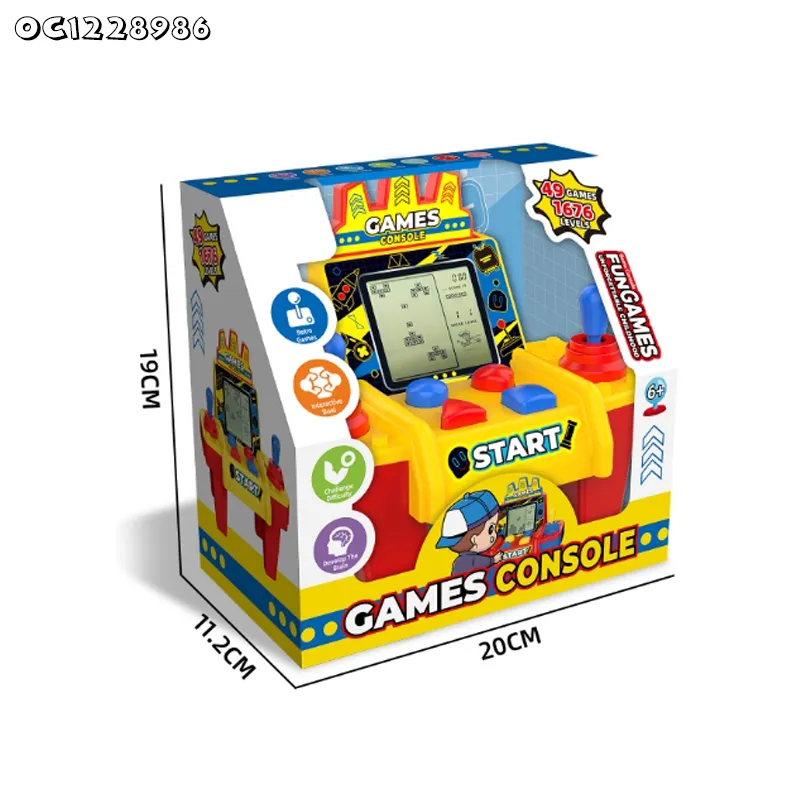 2 Players Interactive Custom Design Children Educational DIY Toys and Hand Held Games Console for Kids Ages 6-12 Boys