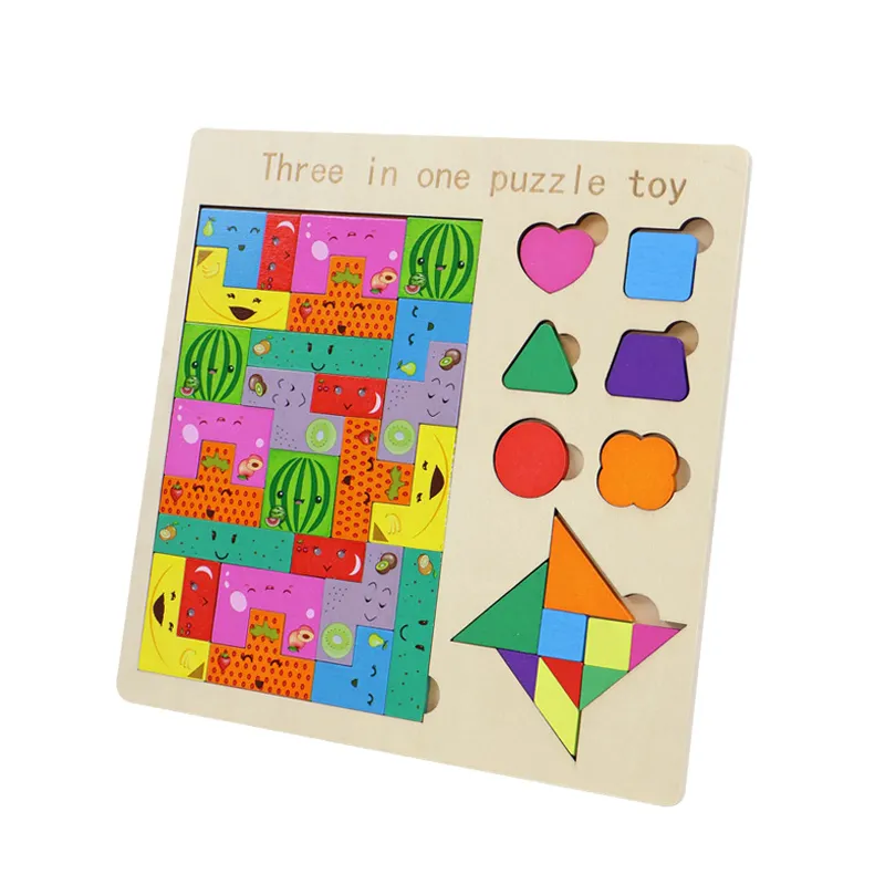 Shape Match Puzzle Custom Wood Busy Board Montessori Toys Educational Game for Children Wooden