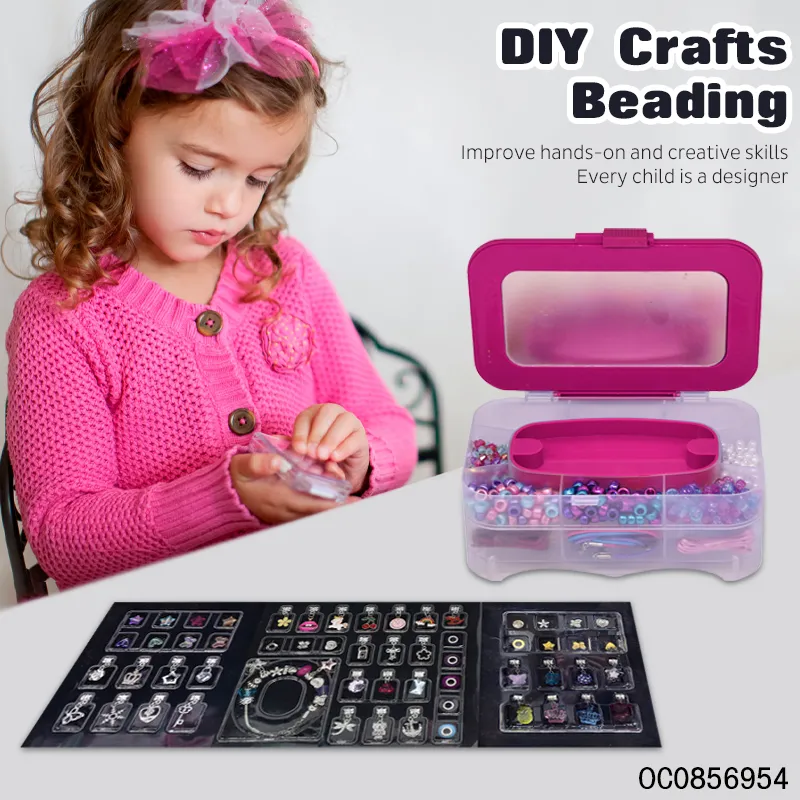 Multiple Accessories DIY Handmade Beads Bracelet Making Accessories Kit for Girls Toys