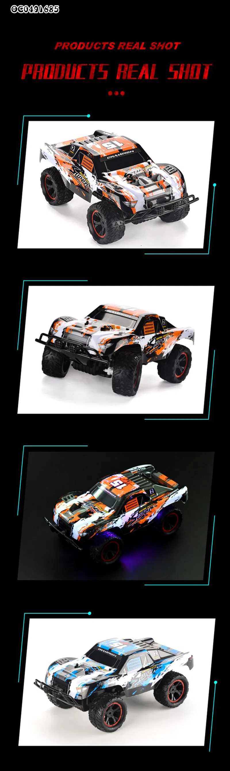 Wholesale LED Lights RC Cars High Speed off Road RC Remote Control Toy Cars for Kids
