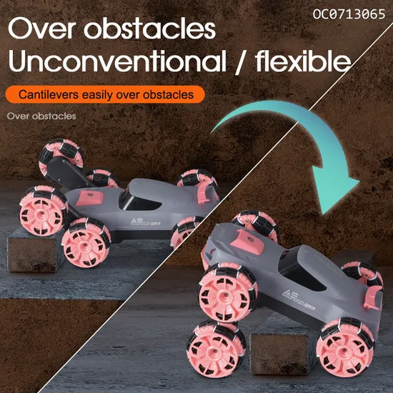 6 Wheels Twist 360 Degres Stunt Rolling Racing Remote Control Stunt Toy Car for Kids