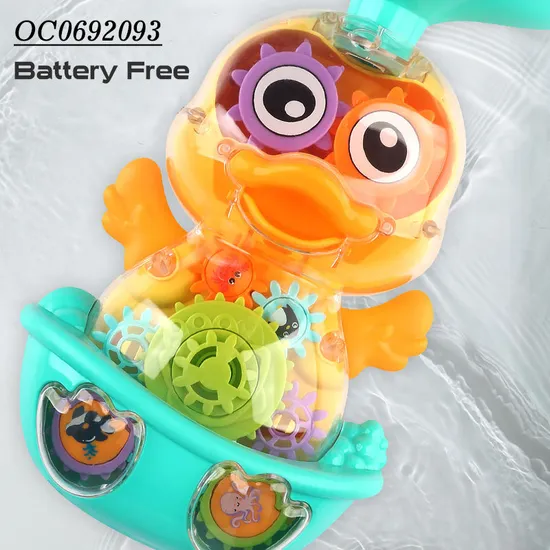 Transparent Gear Duck Baby Shower Head Gift Set Sprinkler Bath Toys Bathtub New Bath Toys