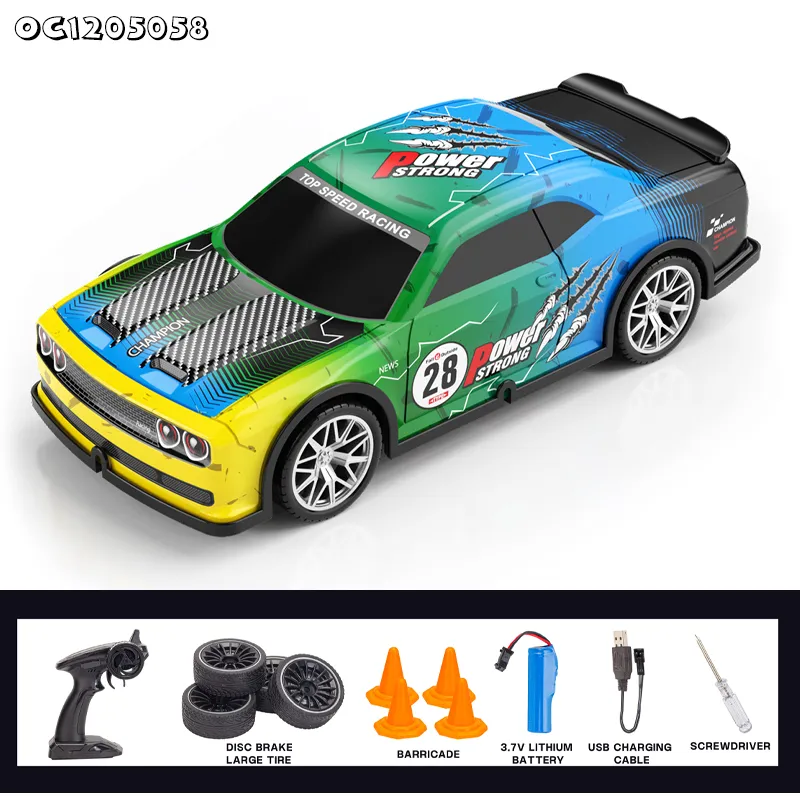 1: 22 Scale Model 360 Degree Drifting Children Kids Remote Control Electric Big Toys Car with LED Light