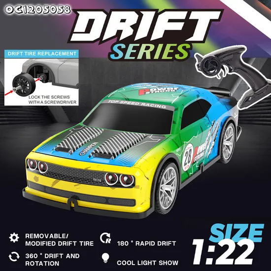 1: 22 Scale Model 360 Degree Drifting Children Kids Remote Control Electric Big Toys Car with LED Light