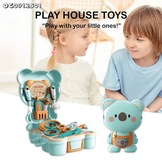 Koala Design Backpack High Quality Pretend Play Nursery Toddlers Role Play Tools Educational Baby Doctor Game Set Toy Customized