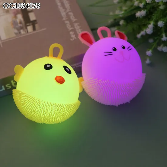 Children's Silicone Anti Stress Custom Rubber Squeeze Toys Manufacturer Stress Ball Squishy Stress Relief Toys with Light