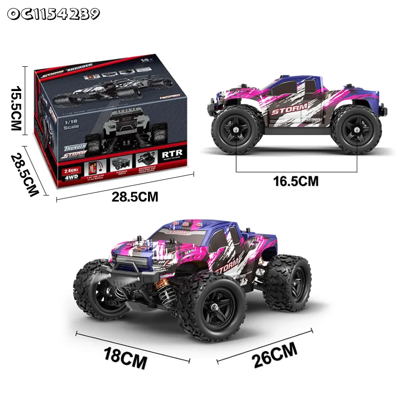 Big RC Car Model 1: 18 High Speed off Road High Speed with Remote Control 4WD Car