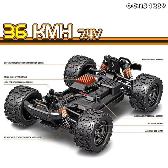 Big RC Car Model 1: 18 High Speed off Road High Speed with Remote Control 4WD Car