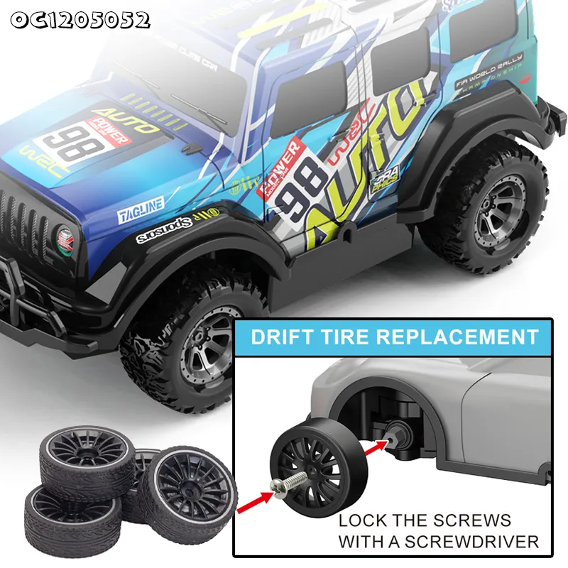 1: 22 Scale USB Rechargeable Lighted up Drift Racing Remote Control Toys Car for Wholesale