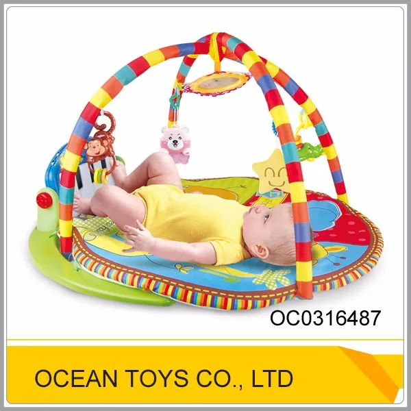 Hot Selling Baby Giraffe Doll Creative Activity Fitness Toys Crawling Training Musical Keyboard Mat