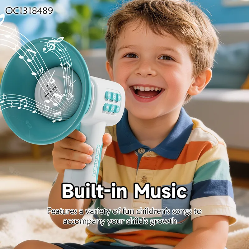 18 Months Baby Voice Changing Function Mini Pocket Trumpet 2026 Interactive Toys Electronic Voice Speaker with Music