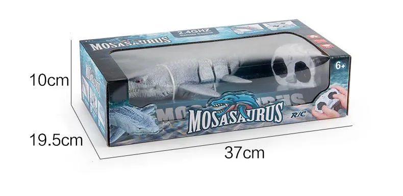 Easy Self Assembly Model Waterproof Remote Control Dinosaur Gray Customized Swimming Pool Plastic Toy Sea Animals for Kids Boys