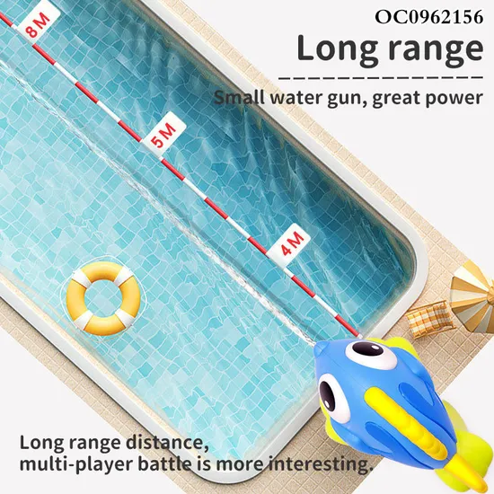 Wholesale New Small Fish Shooting Plastic Pressure Water Guns Summer Toy Water Gun for Kids