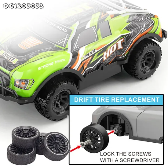 Plastic RC Fast Toy Racing 1: 22 Scale Remote Controlled Drift Toy Car