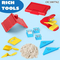 DIY Plastic Sand Castle Building Block Toys Building Materials for House Construction Game with Magic Sand