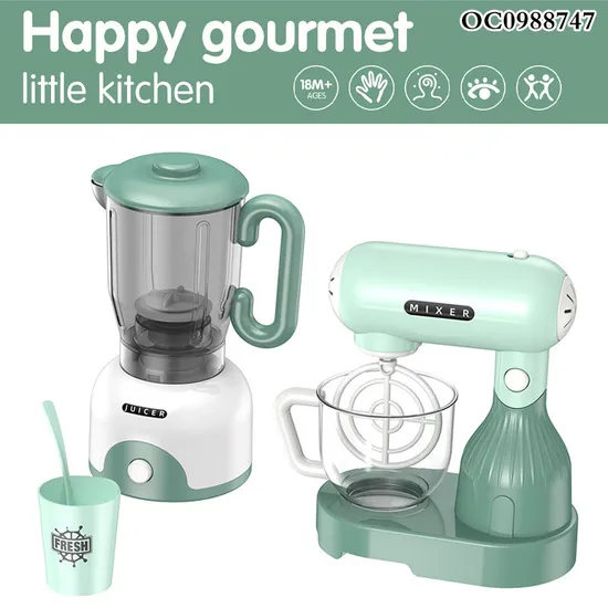 Pretend Play Preschool Toy Plastic Home Appliance Kitchen Funny Juicer Machine Toy Blender