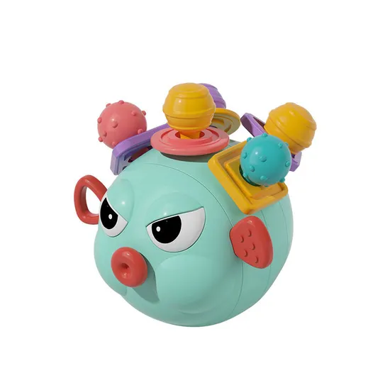 Hand Eye Coordination Training Shape Color Cognitive Development Toys Silicone Baby Teether Non Toxic Activity Cube for Baby