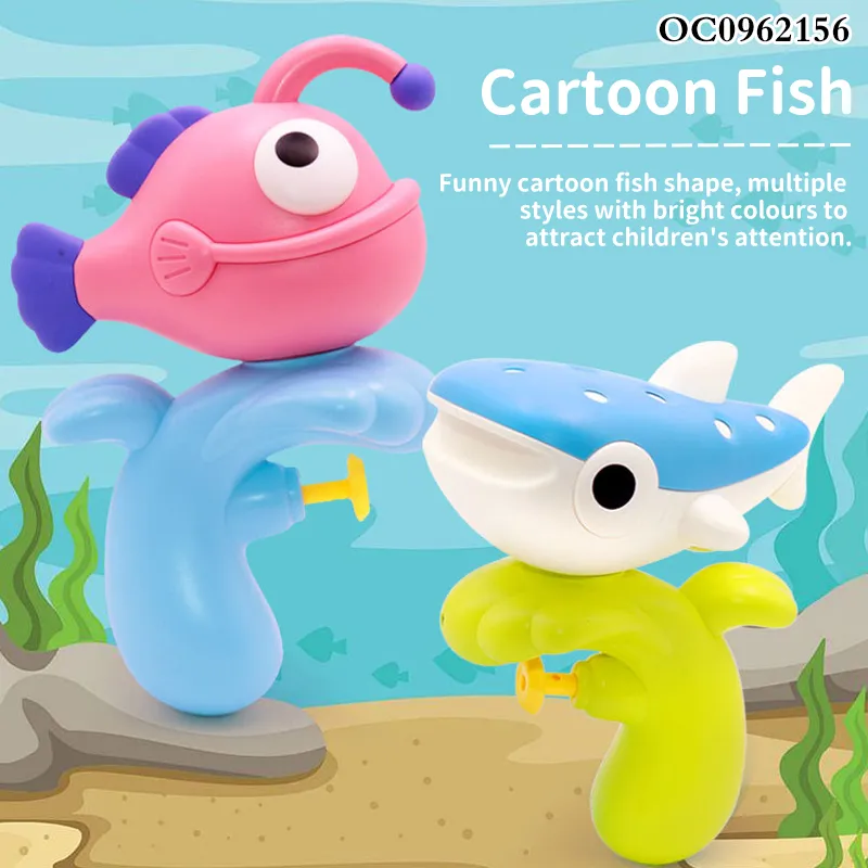 Wholesale New Small Fish Shooting Plastic Pressure Water Guns Summer Toy Water Gun for Kids