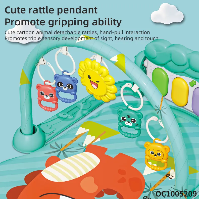 Pedal Piano Gym Baby Activity Exercise Music Safe Soft Play Mat Crawling Foldable Waterproof Anti-Slip Baby Sleeping Mat