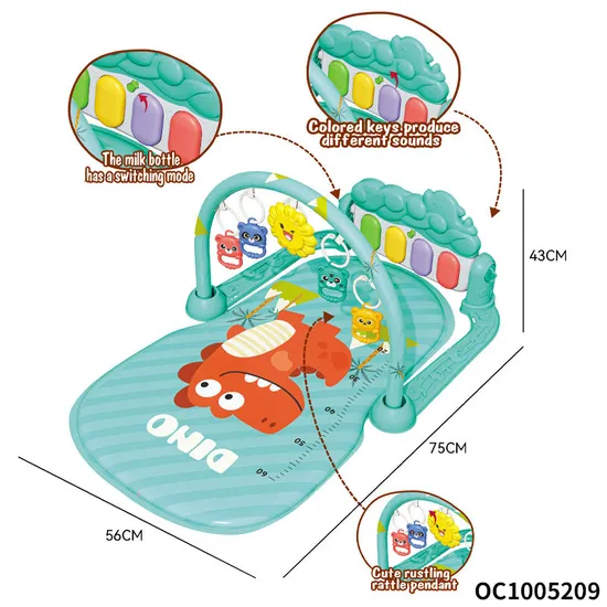 Pedal Piano Gym Baby Activity Exercise Music Safe Soft Play Mat Crawling Foldable Waterproof Anti-Slip Baby Sleeping Mat