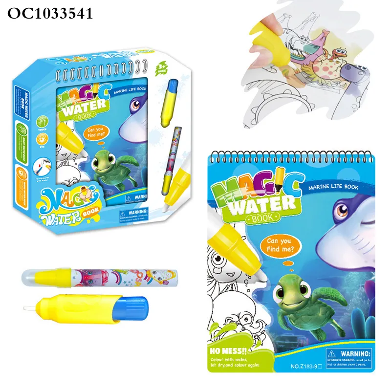 Sea Animals Pattern Creative and DIY Toys Custom Magic Water Coloring Book Educational Games From The Age of 3 Years