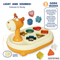 Plastic Geometric Shape Electric Musical Cognitive Sensory Educational Toy with Light