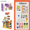 Kids Montessori Role Play Shop Accessories Toys for 4 Years Girl Kitchen Supermarket Cashier Checkout Counter Set Big with Food