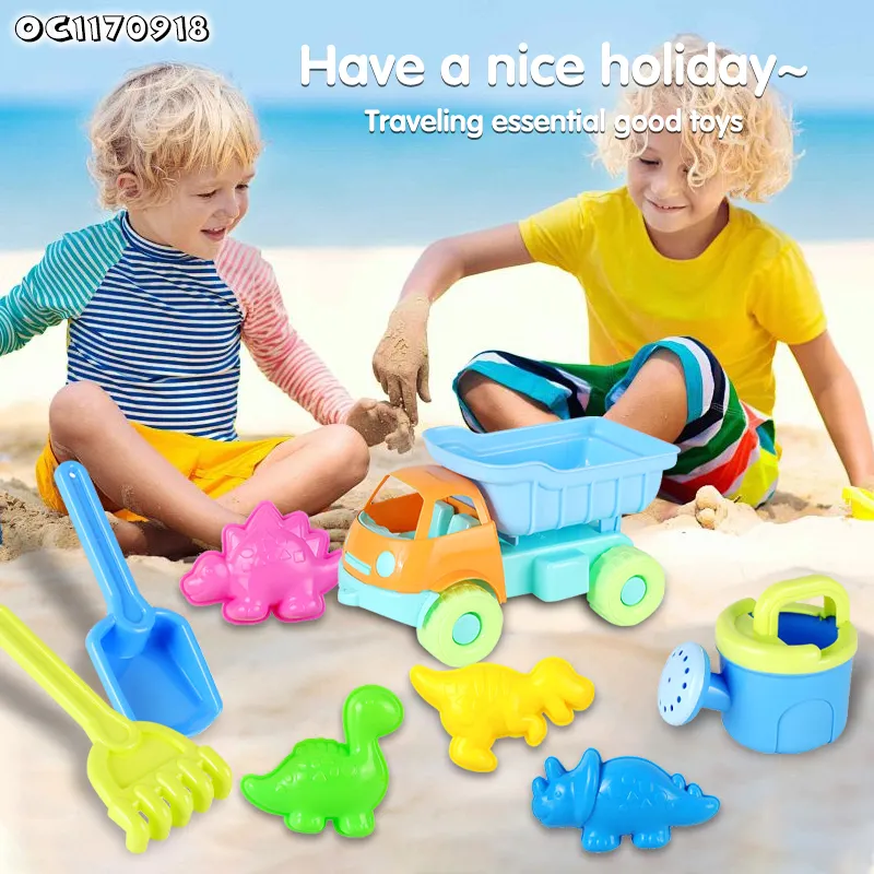 Children Kids Plastic Dinosaur Sand Molds Sand Carrying Truck Pools Water Fun Beach Sand Summer Shovel Digging Toy for 2026