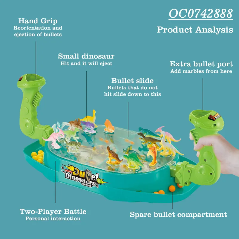 Ejection Beads Educational Interactive Play Fun Dinosaurs Battle Board Game Toy