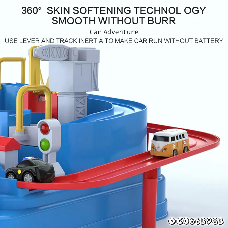 Hand Eye Coordination Toys Handheld Slot Car Race Tracks Sets for Boys Car Adventure Game Desktop Toys Anti Stress for 3 Age Kid